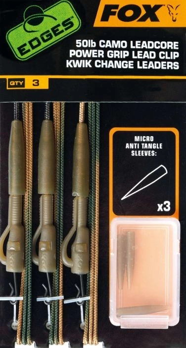 Fox 50lb Camo Leadcore Power Grip Lead Clip Kwik Change Leaders 1 Fox 50lb Camo Leadcore Power Grip Lead Clip Kwik Change Leaders